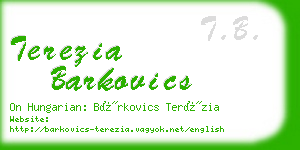 terezia barkovics business card